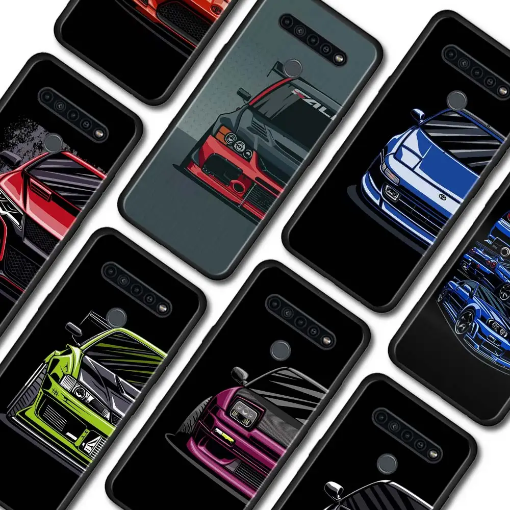 

Phone Case for LG K40 K40s K41s K50s K51s K61 G6 G7 G8 ThinQ Q51 Q60 Q61 Q70 Cover Tokyo Racing car Black Soft Shell