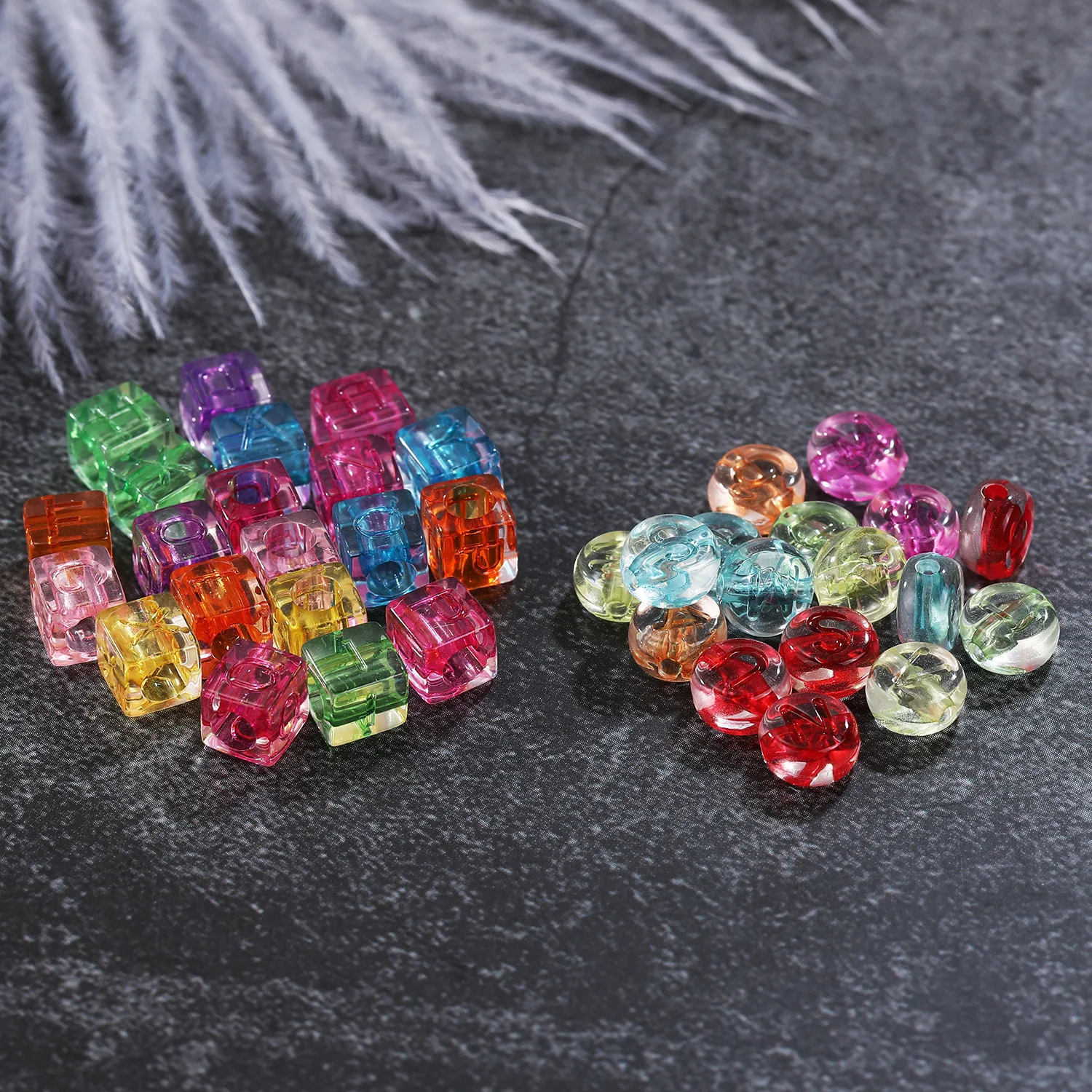 

100pcs 7mm Letter Beads Colorful Mix Oval Shape 26 Alphabet Charms DIY Beads For Bracelet Necklace Jewelry Making 4.8