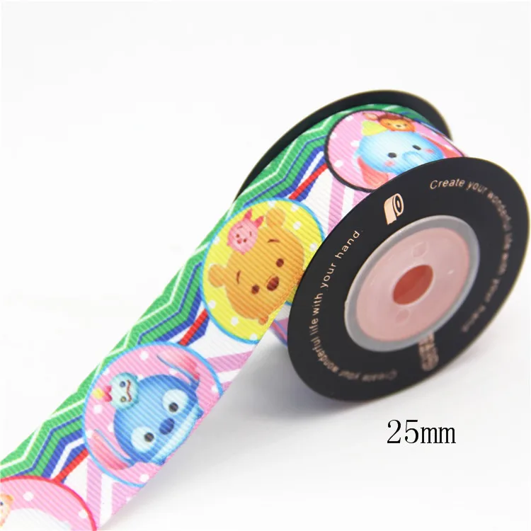 10 ярдов 25 мм корсажная лента с принтом Микки Маус|Воздушные шары и аксессуары| |