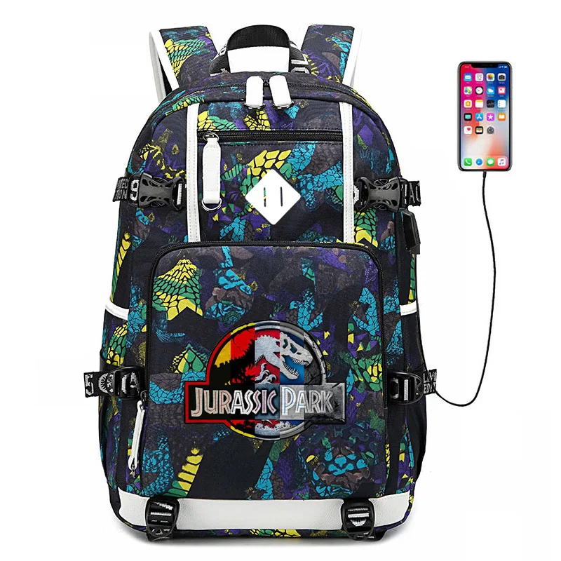 Горячая Распродажа парк и мир Юрского Периода Рюкзак Многофункциональный USB