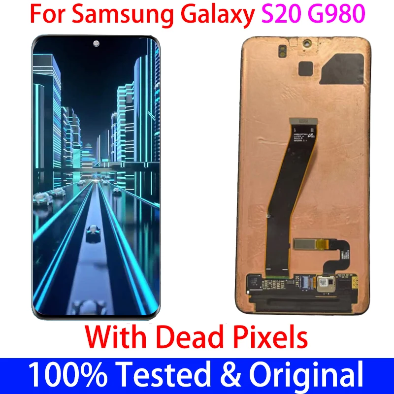 

ORIGINAL S20 LCD For Samsung Galaxy S20 screen G980 G980F G980F/DS LCD Display Touch With Frame Digitizer Assembly LCD Repair