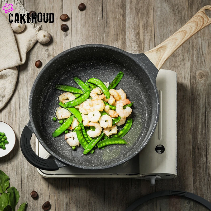 

Kitchen Thickened Maifan Stone Non-stick Fume-free Frying Pan Medical Stone Multi-function Pan Cookware Universal Frying Pan