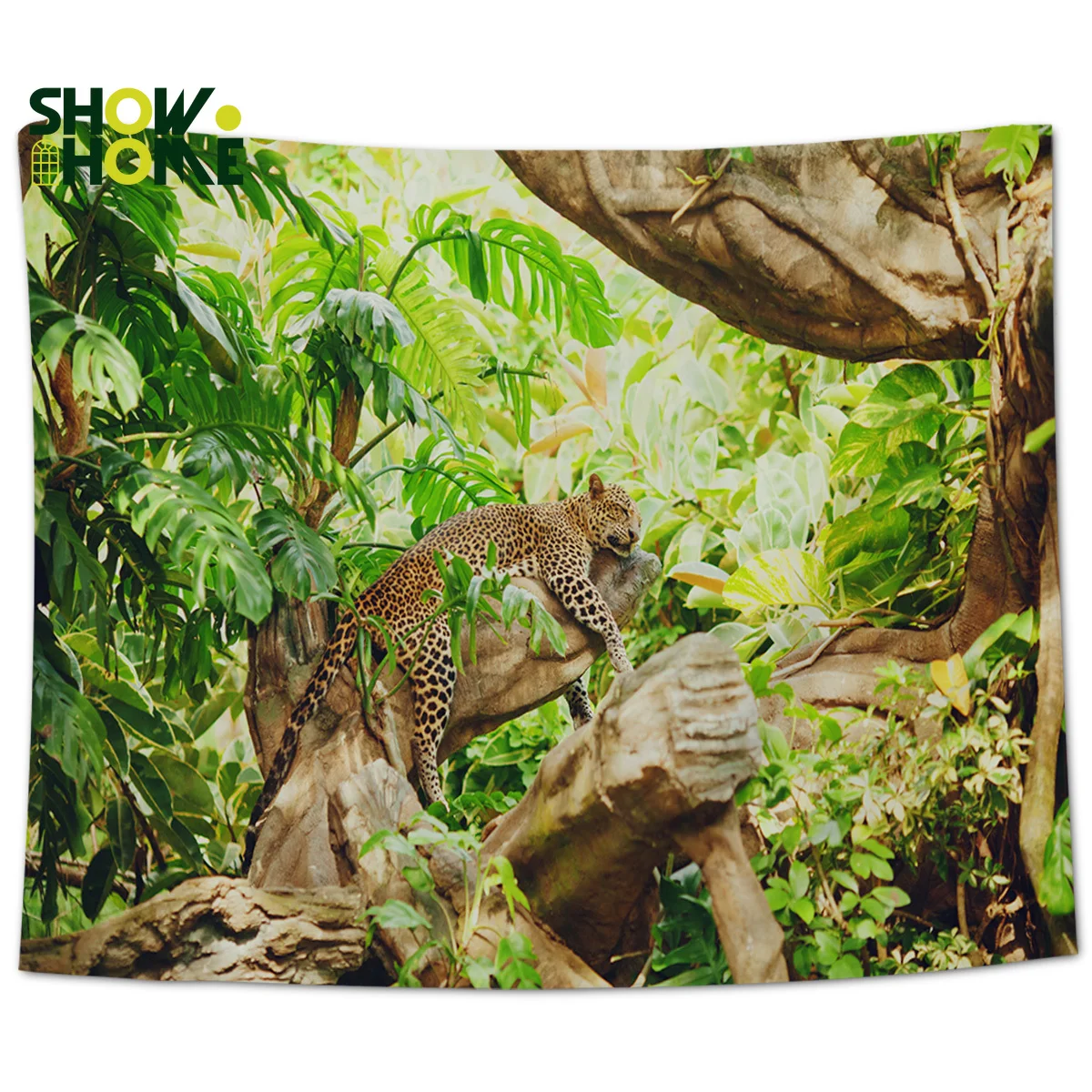 Животное тропический лес Гепард отдыха на ветке гобелен настенный Декор|Гобелен|