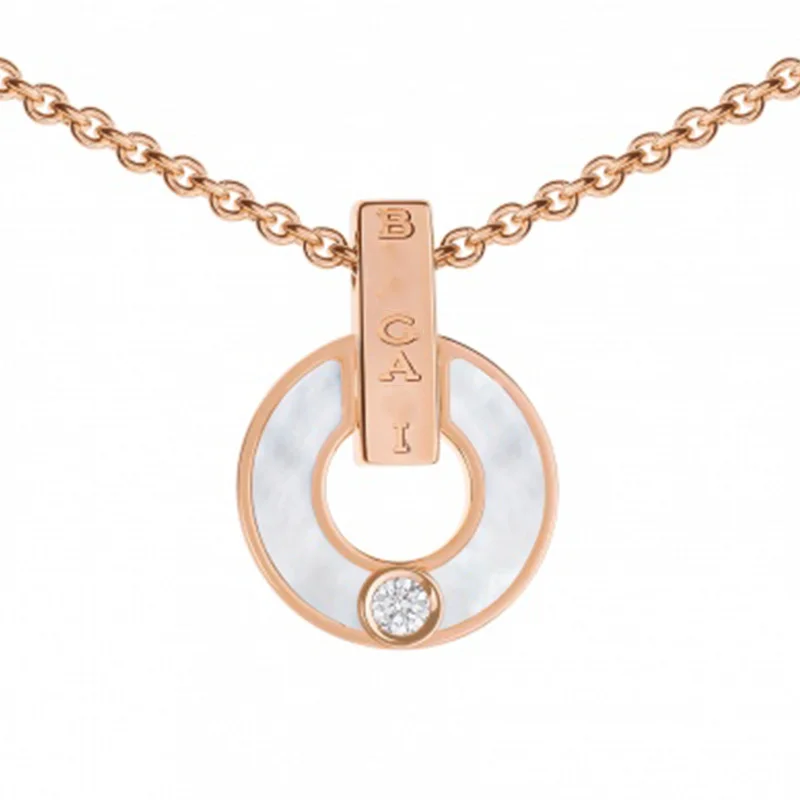 

2021 Popular High-quality BVL 1:1 Round Sparkling Mother-of-pearl White Necklace Luxury Jewelry Fashion Brand Couple Women