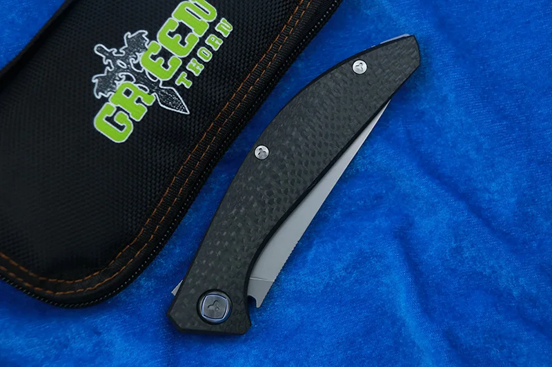 Нож GREEN THORN SIGMA m390 лезвие из титана ручка CF карманный для кемпинга охоты фруктов