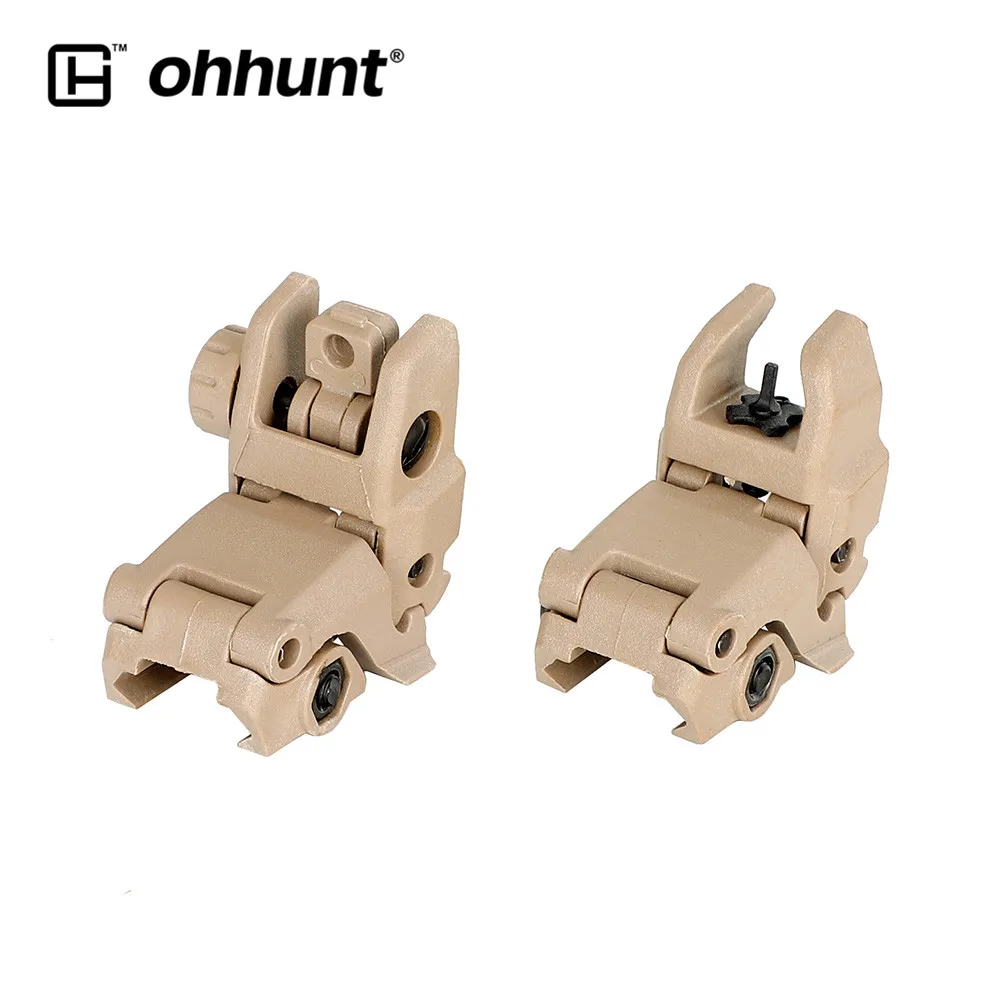 Ohhunt модель 4 AR 15 Тактический откидной передний задний прицел набор полимерных прицелов Регулировка ветра для 1913 Пикатинни поручни