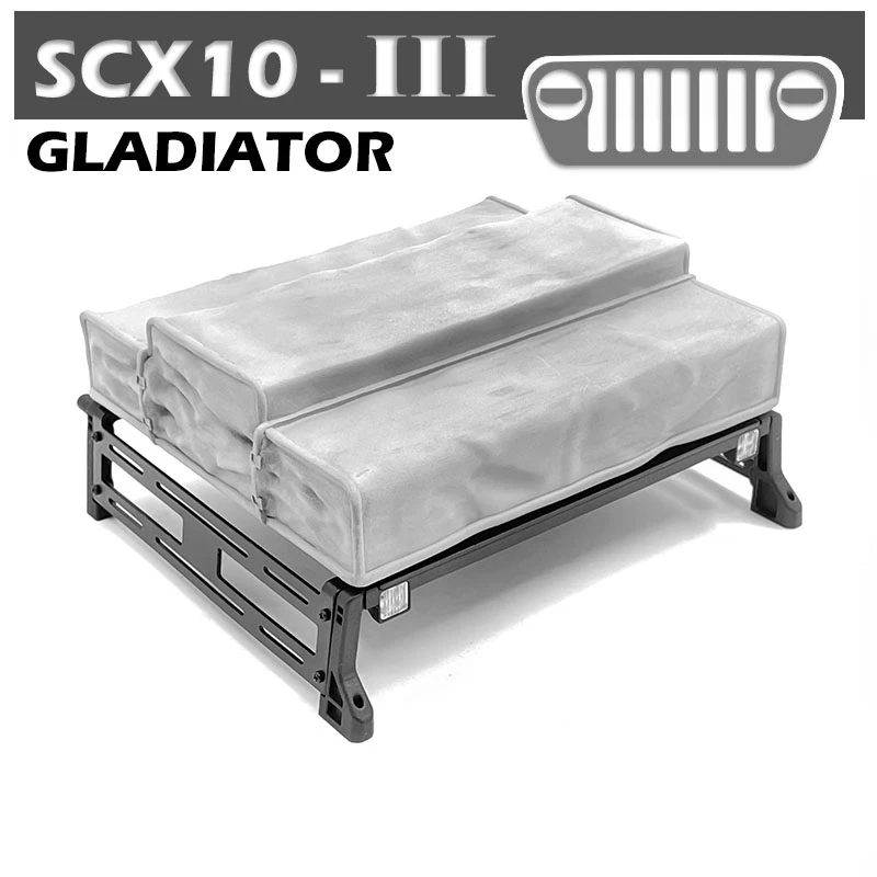 

1:10 Рок Гусеничный грузовик осевой SCX10III джип Гладиатор металлический кронштейн ковша + палатка для дистанционного управления автомобиля Diy ...
