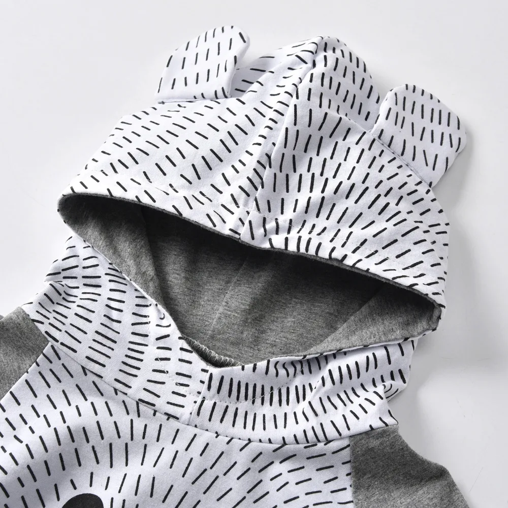 Осенний комплект одежды для маленьких мальчиков одежда младенцев толстовка с