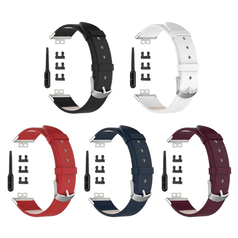 

Replacement Band - Genuine Leather Smart Watch Wrist Band Strap Wristband for Huawei Watch Fit with Tools