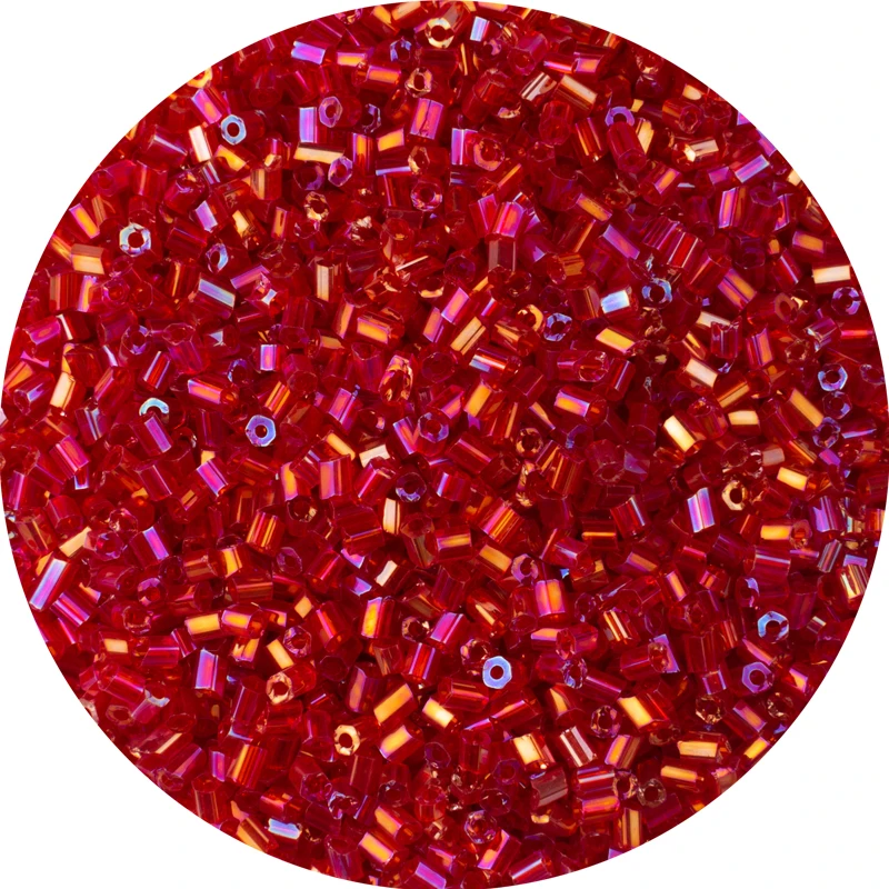 

Wholesale red 800pcs seed beads Czech cylindrical glass tube military number short beads for bracelet necklace jewelry making