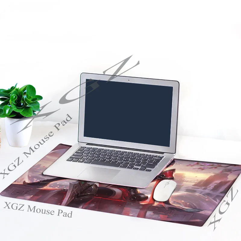 XGZ Custom Fashion Sexy Girl Anime Large Computer Desk Mat Black Lock-edge Mouse Pad Rubber Slip 900x400 / 900x300 Xxl | Компьютеры и