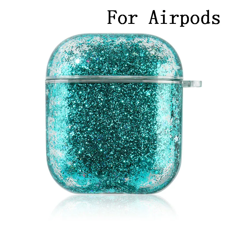 

Dynamic Liquid Earphone Case Cover for AirPods Pro Protector Bumper Hard Coque Glitter Liquid Earphone Cover for AirPod 2