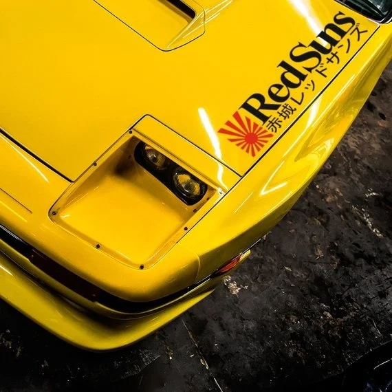

For 2x RedSuns Team Japan Kanji Initial D Anime Racing Car Sticker Decal