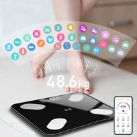 2626cm body fat scale smart bmi scale led digital bathroom wireless weight scale balance bluetooth app android ios