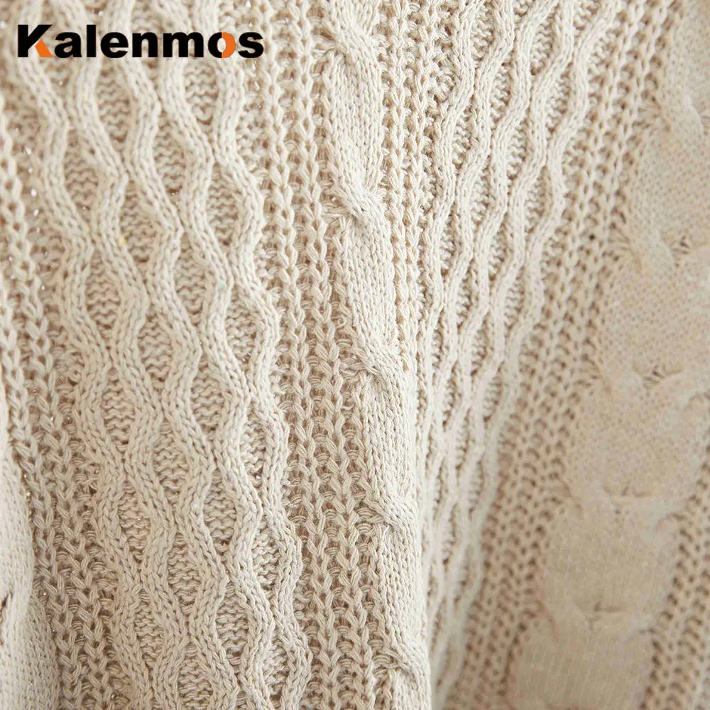 

Sweater Women Pullovers Patchwork Thick Autumn Winter Fall Casual Long Sleeve V-neck Knitted Streetwear Clothing Sweater Women