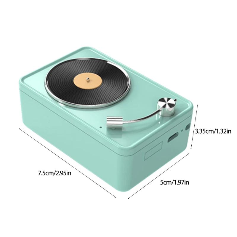 

Retro Mini TWS Wireless Bluetooth Speaker Nostalgic Record Player Stereo Music Loudspeaker