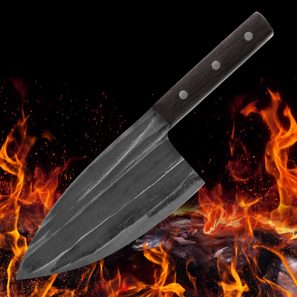 

Forged slaughter boning knife handmade paring knife stainless steel pig cutting knife butcher cleaver outdoor camping knives
