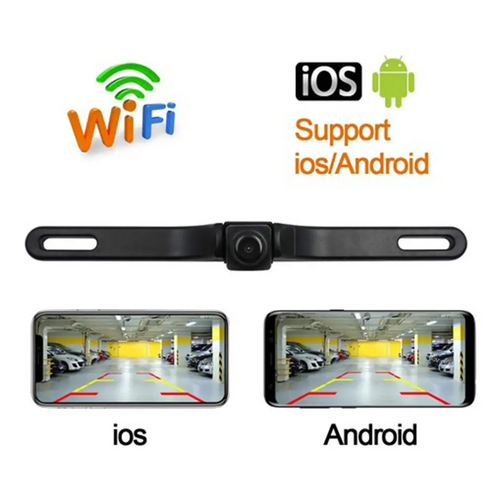 

Car Rear View Camera Wifi HD Night Vision Rear View Camera Wireless Waterproof Wifi BackUp Camera 12V Support Android and iPhone