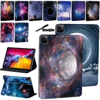 for apple ipad pro 9 7 pro 11 20182020 pro 2nd 10 5 printing pattern star space series pu leather tablet cover casestylus