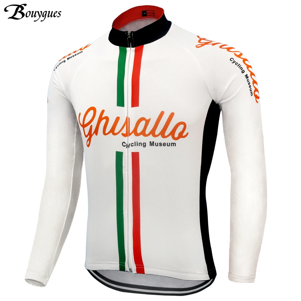 

Classic Men's Long Sleeves Cycling Jersey Museum Thermal Winter Fleece OR Spring Autumn Thin Bike Clothing Ropa Ciclismo Hombre