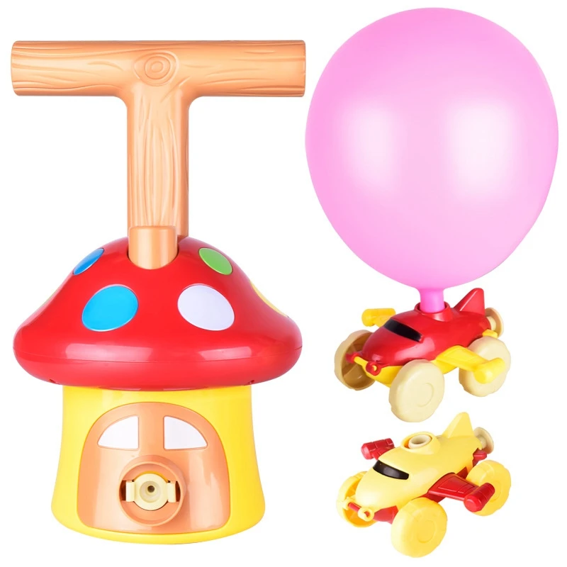 Balloon Powered Car Children's Science Toy Aerodynamics Inertial Power Pump Cars Racer Kit Girts for Kids |