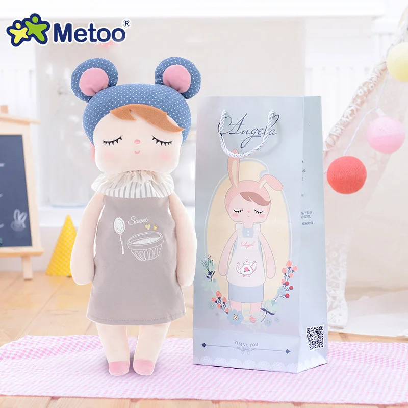 1382-2-2box В коробке Metoo Кукла Kawaii плюшевая Мягкая Плюшевая Игрушка Животные детские игрушки для девочек и мальчиков на день рождения Рождество Кролик Анжела - Цвет: 1382-2-2box