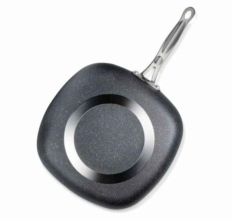 

Granite Rock 12" Nonstick Triple Coated Mineral Enforced Square Frying Pan -New