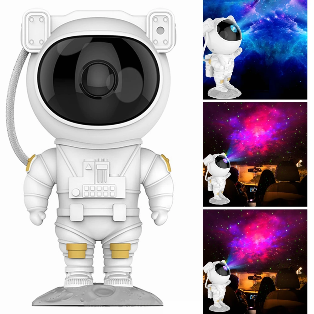 

Starry Projector Lamp LED Night Light Spaceman Colorful Change Children Baby Bedroom Xmas Home Decor Table Lamp Christmas Gifts