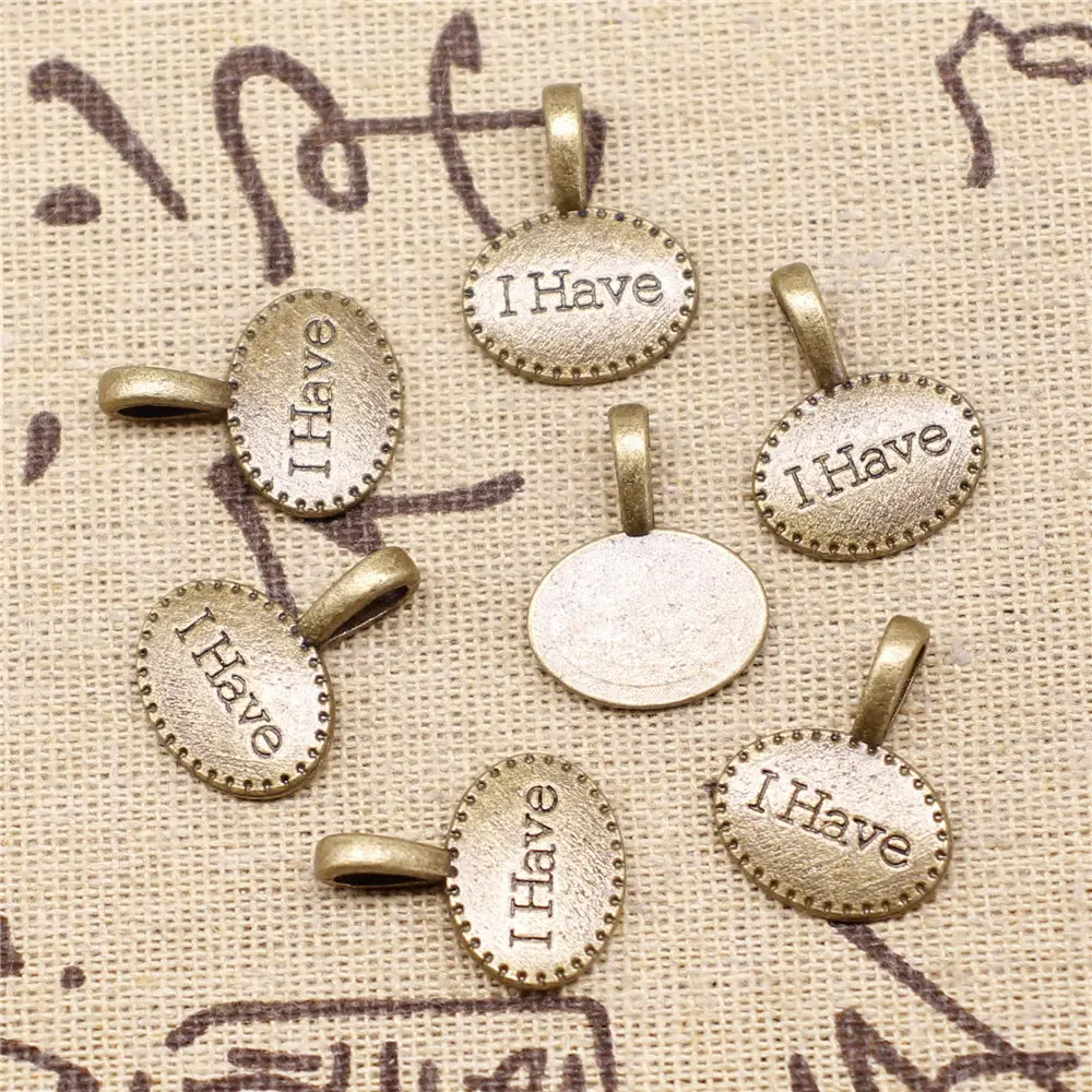 

Charm For Making Jewelry Pendants Antique Bronze Color I HAVE Tag 20x16mm 5pcs