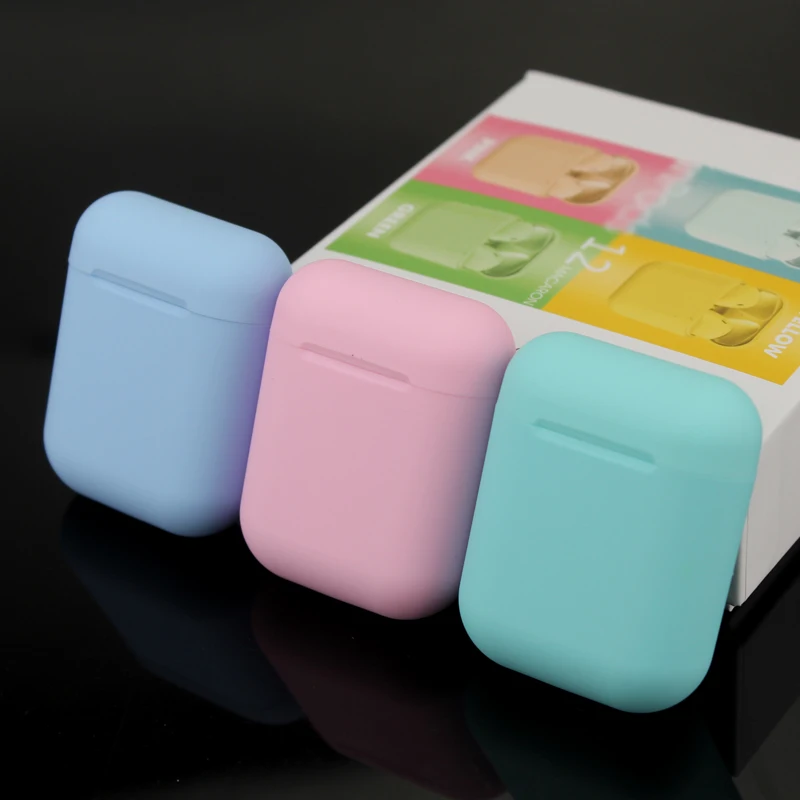 Беспроводные наушники с магнитным зарядным устройством, наушники Macaron I12 TWS 5,0, Bluetooth гарнитура, стерео bluetooth наушники