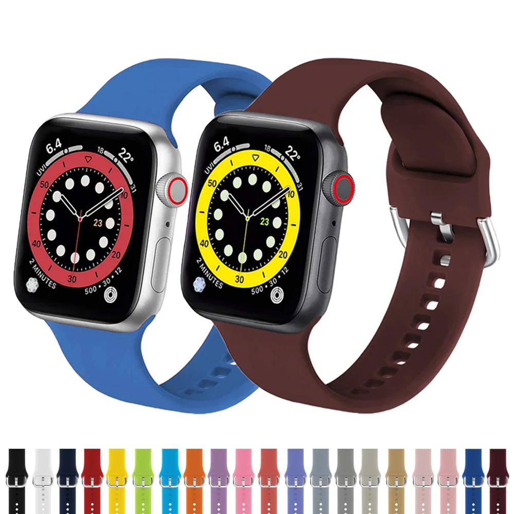 

Band for apple watch strap 44mm 42mm 38mm 40mm accessories wristband silicone watchband bracelet correa iwatch series SE 6 5 4 3
