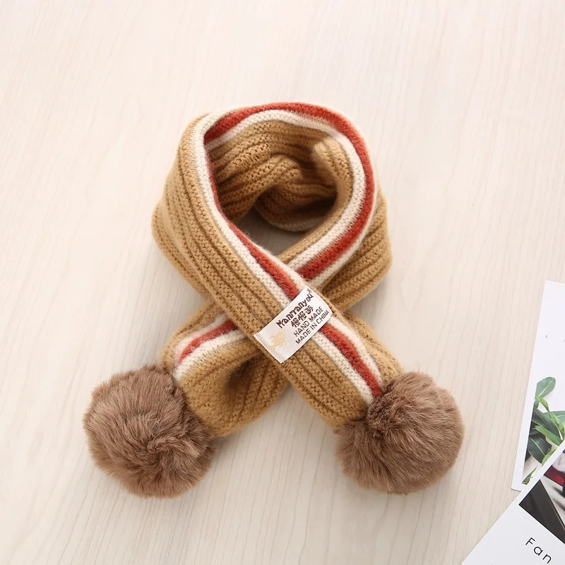 1-8 Years Children Scarf Autumn Winter Toddler Boys Girls Cross Knitting Wool Scarves Baby Wild Warm Scarfs KF661 | Детская одежда и