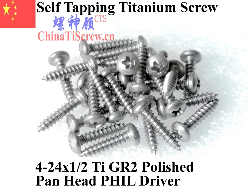 Цилиндрическая головка 4-24 Самонарезающий титановый винт 4-24x1/4 4-24x3/8 4-24x5/8 4-24x3/4