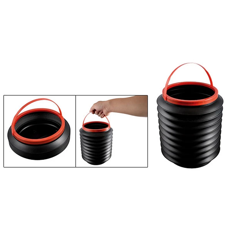 Черный пластиковый складной контейнер для хранения воды 4L органайзер ботинок и