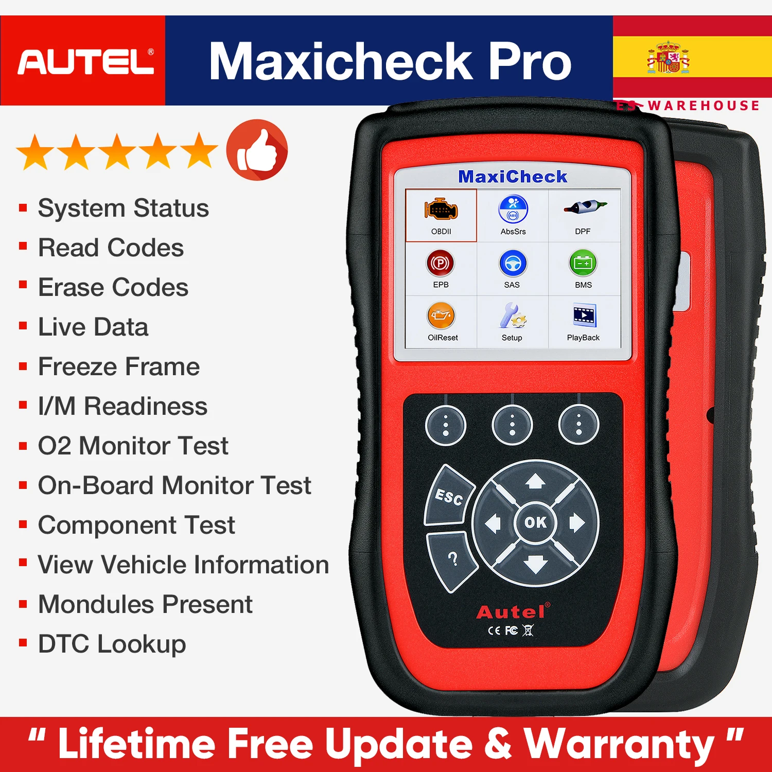 Autel MaxiCheck Pro диагностический инструмент для автомобиля OBD2 сканер EPB масло сервис ABS