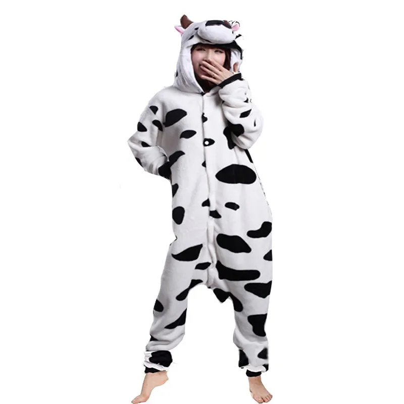Мужской костюм для косплея коровы из мультфильма Слитная Пижама комбинезон с