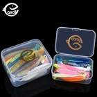 Мягкая приманка, червь рыболовная QXO с коробкой, силиконовая приманка, стример, морские рыболовные аксессуары, ложка, 7 см, 10 см, набор воблеров