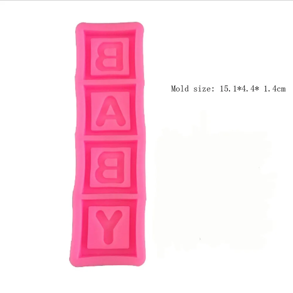 

Baby Square Letter Chocolate Flip Silicone Mold Cake Decoration Baking Tool Drop Glue Plaster Moulds Candle Mold Resin Mold