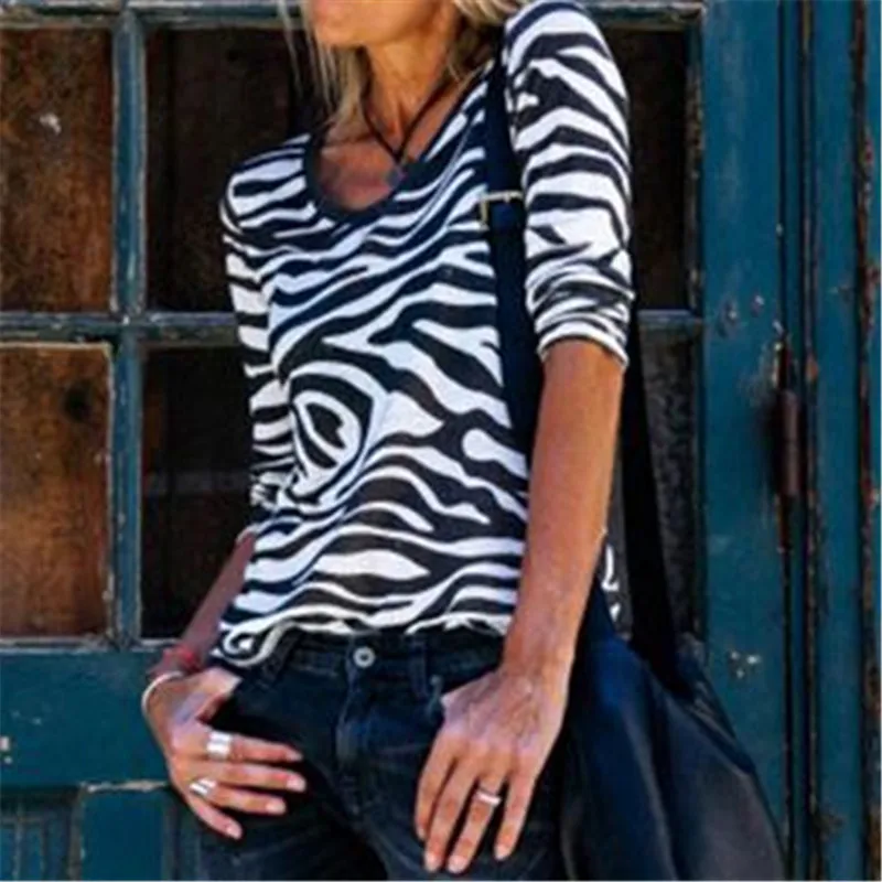 Women Striped Blouse Floral Long Sleeve Black Red V Neck Shirt Ladies Casual Tops Blouses Top New Shirts | Женская одежда