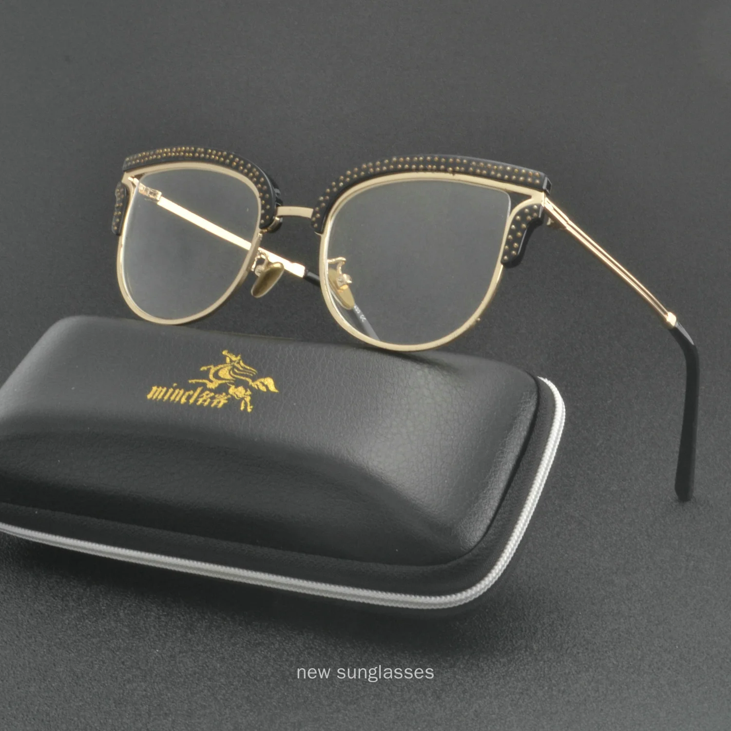 MINCL/2020 новые ретро металлические очки оправа кошка женские золотые черные