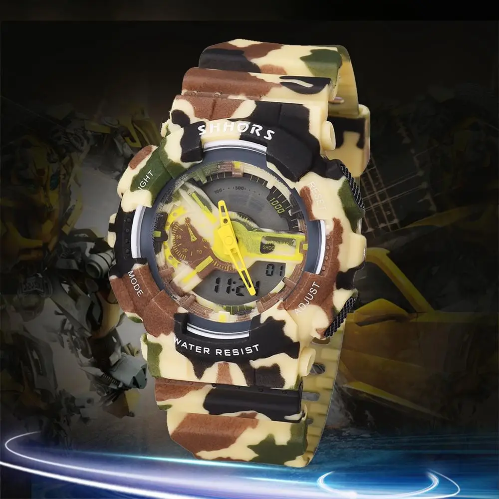 Новые военные спортивные часы мужские электронные светодиодный цифровые