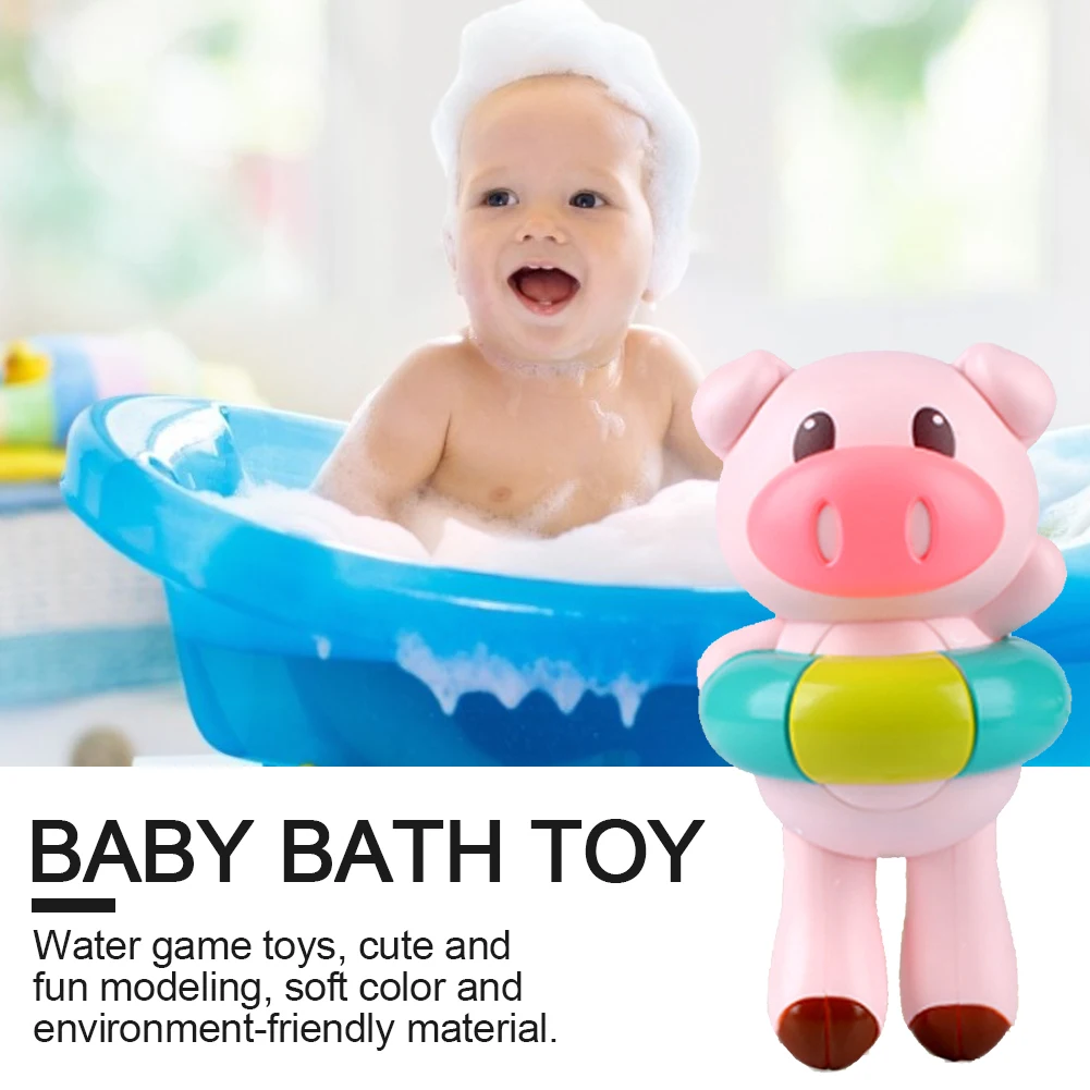 

Cartoon Swimming Pig Kids/Baby Summer Bath Toy Novelty Funny Durable Kids Beach Toy Appease Toy for Bathtub Water Game Bathroom