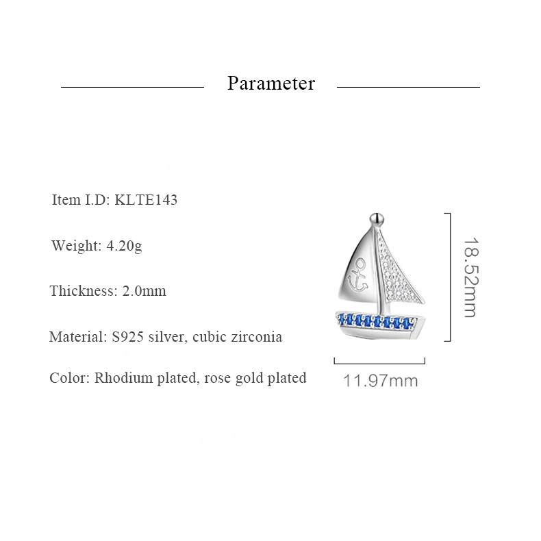 

Kaletine Korean Drop Earrings Boat Anchor Original 925 Sterling Silver Statement Earrings For Women Fashion Jewelry 2019