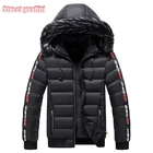 Мужская куртка с отстегивающимся капюшоном, Зимняя Повседневная парка свободного кроя, 2021