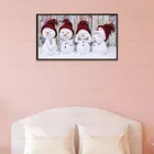 Алмазная мозаика сделай сам, картина с изображением снеговика, полная вышивка, милый зимний узор, домашний декор для стен, рождественские подарки