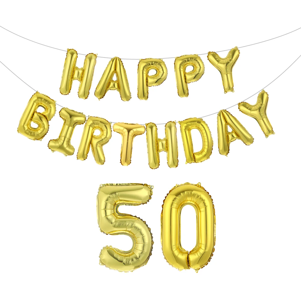 1 комплект 16-дюймовые гелиевые шары из розового золота с надписью Happy Birthrday 18 21 30 40