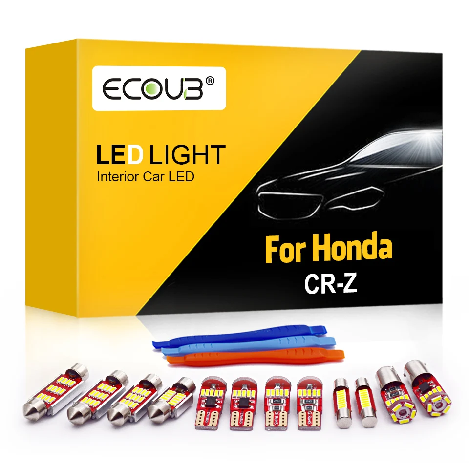 

12Pcs+ LED Interior Light Bulbs Kit for Honda CR-Z 2011-2016 Dome Map Indoor Trunk Light Canbus Car LED Lamp Package Upgrade