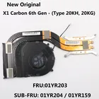 Новый оригинальный YD-2 радиатор охлаждающий вентилятор процессора кулер для Lenovo ThinkPad X1 Carbon 6th Gen 20 кг 20KH ноутбук 01YR204 01YR203 01YR159