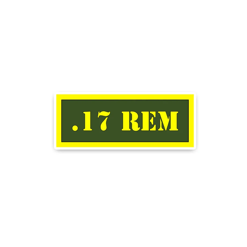 

12cmx5cm 17 REM ammunition logo Vinyl Car stickers Decals Motorcycle Accessories Car-Window Decorative Goods PVC