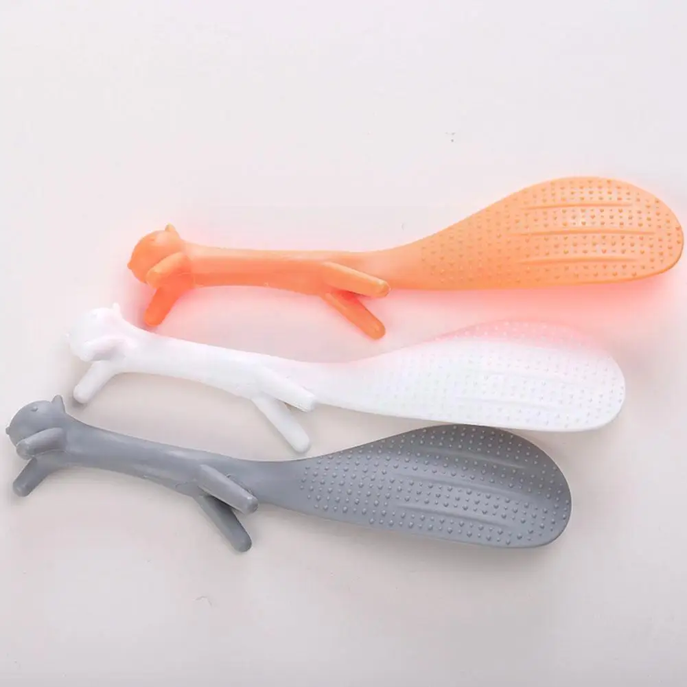 

3 colors Cartoon Squirrel Spoon Non Stick Rice Paddle Ladle Lovely Tools Meal Spoon Cooking Accessories Kitchen G8I1